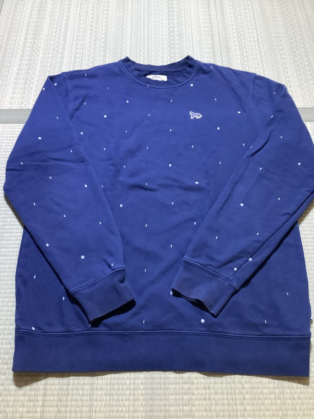 Vans Chima Ferguson blue sweatshirt embroidered wolf logo moon pattern Crewneck